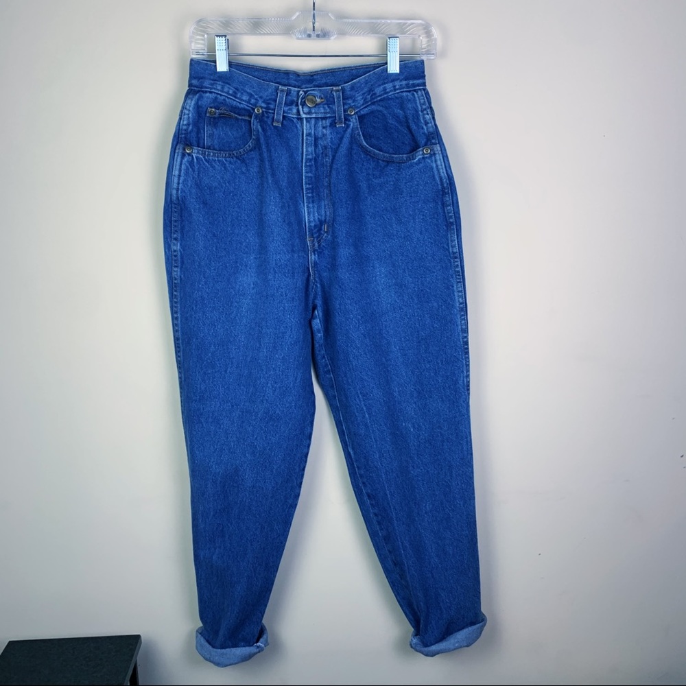 Vintage Chic Super High Waisted Straight Leg Jeans Size 12 Y2K